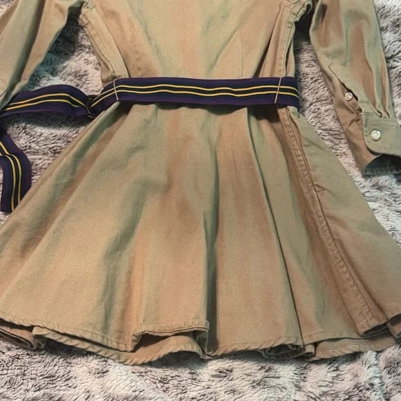 Ralph Lauren Tan Button-Up Dress with Belt - Picture 9 of 9